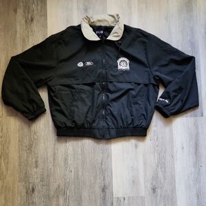 NWOT King Louie Vintage Ford UAW Local 490 Windbreaker jacket Black Tan Sz XL